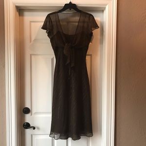 Brown Metallic Formal Dress